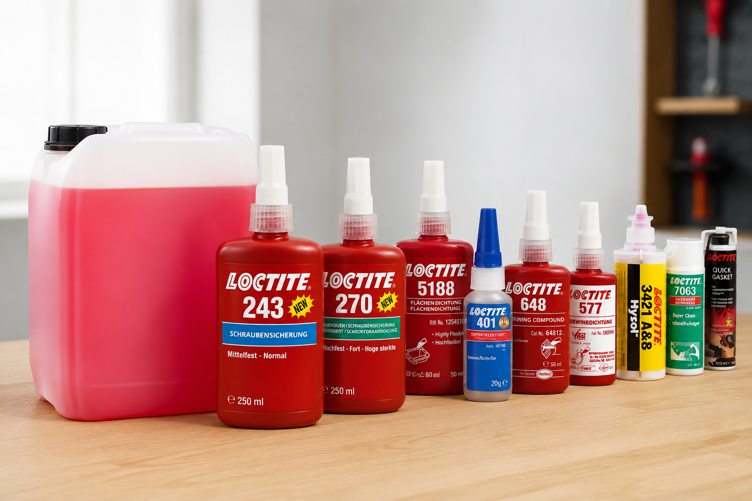 Químicos adhesivos y lubricantes industriales